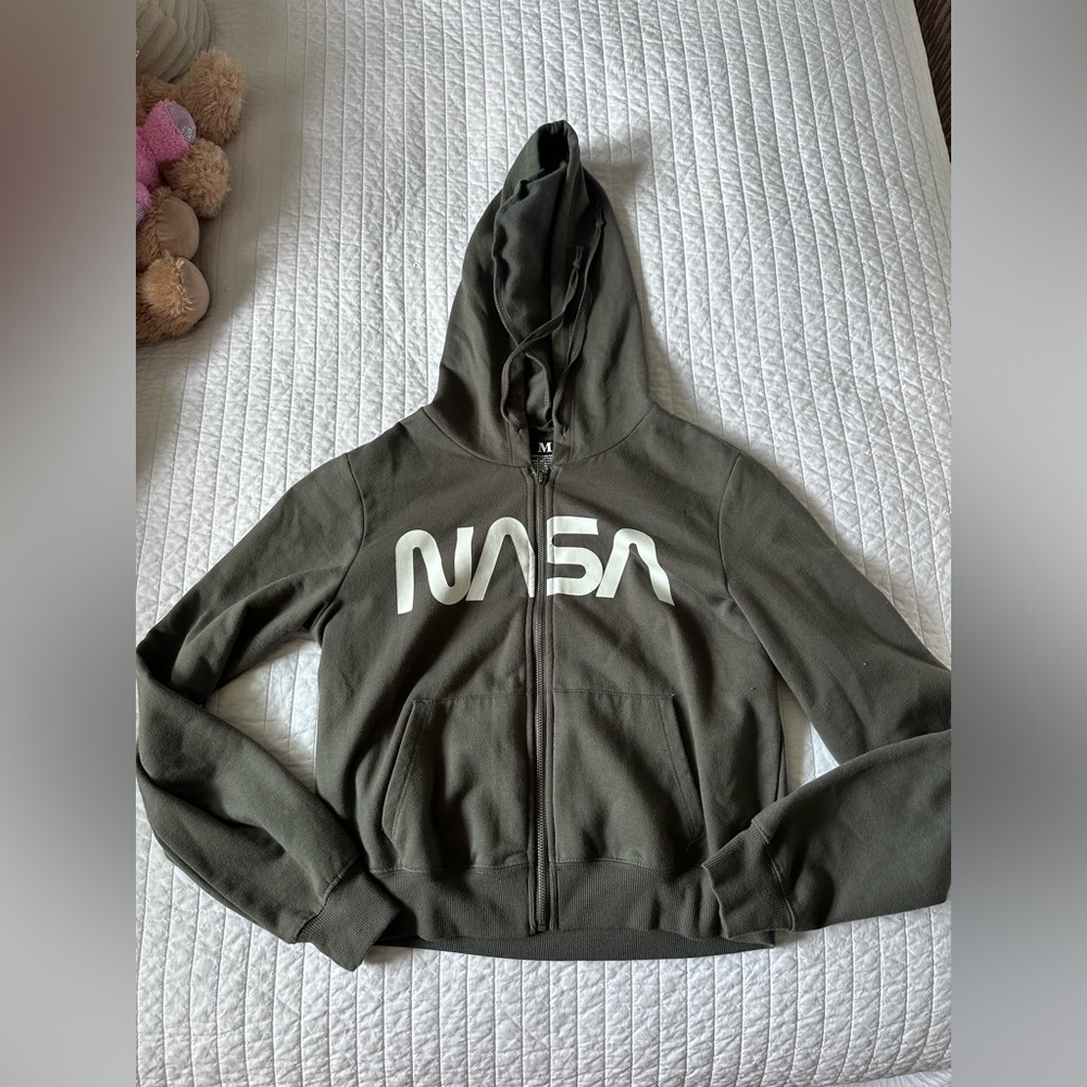 NASA cropped hoodie